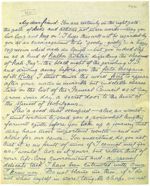Первый лист письма КХ к А.П. Синнету от 20 февраля 1881 года